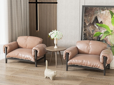 Modern leisure sofa combination leisure chair 3d model