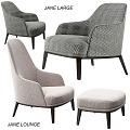 Poliform Jane Large Casual Armchair suit 3d model