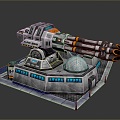 laser tower turret turntable sci-fi tower defense game tower defense sci-fi turret game turret game turret 3d model