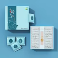 Light Blue Daily Essentials Gift Box With Individual Sachets And Skincare Product Set