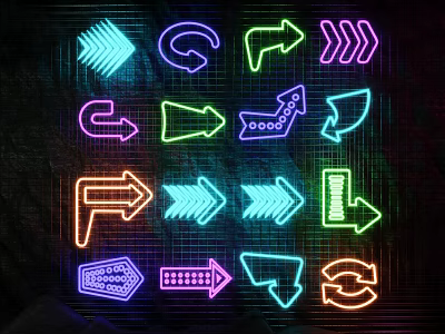 Modern Neon Lights 3d model