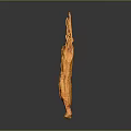 Fresh Orange Ginseng Like Food With Long Tendrils And Natural Shape On Dark Reflective Background