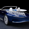 Luxury Blue Convertible Car With Sleek Modern Design And Elegant Open Top Wheels