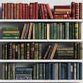 Colorful Books Collection On White Bookshelves With Varied Sizes And Bindings