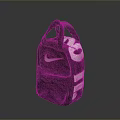 Black Nike Sports Equipment Bag With White Logo And Stripes