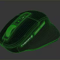 CHERRY Dark Green Ergonomic Wireless Mouse With Comfortable Grip Design 3d model