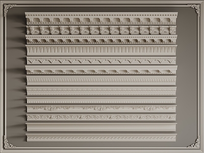 French Line Gypsum Line Corner Line 3d model