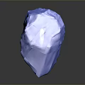 Blue Diamond Gemstone With Faceted Shiny Surface And Reflective Transparent Sparkle