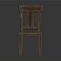 Classic Wooden Chair Furniture With Simple Backrest And Solid Seat Design