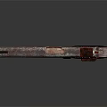Vintage Rusted Metal Pistol With Wooden Grip And Classic Design