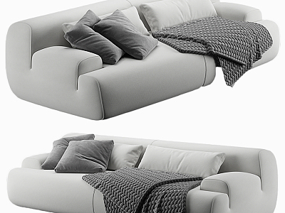 Modern Meridiani double sofa model