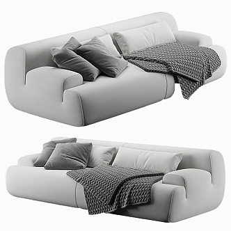 Modern Meridiani double sofa 3d model