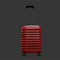 Modern Red Hardshell Suitcases With Telescopic Handles Rolling Wheels Vertical Striped Design