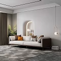 Modern double sofa 3d model