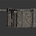 Ancient Stone Corridor With Rough Stone Walls And Slab Floor Design 3d model