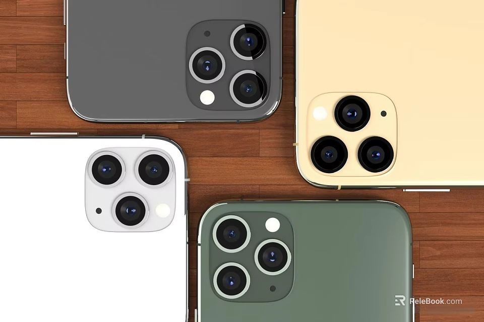 Latest Smartphones Featuring Multiple Rear Cameras And Various Color Options 3d model 