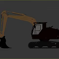 MAX Brand Green Construction Excavator With Tracked Undercarriage Operator Cab And Hydraulic Boom