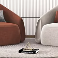 Modern single sofa 3d model