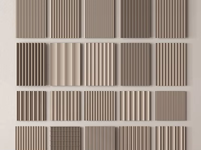 Various Textured Wall Panels With Modern Patterns For Interior Design 3d model