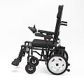 Ergonomic Black Wheelchair With High Backrest Armrests Footrests And Large Wheels