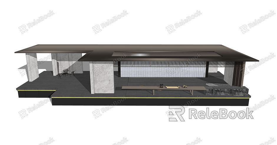 New Chinese Style Pavilion model