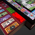 Fun Board Game Set With Wooden Case Colorful Tiles And Game Cards For Family