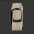 Vintage Rusty White Car Model With Weathered Body And Retro Design