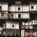 Chinese Ancient House Wooden House Inn Attic Ancient Architecture Ancient House Building Ancient Architecture 3d model