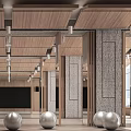 Modern Dance Room Multi-function Activity Room 3d model