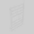 White Bathroom Towel Rack With Multiple Metal Bars For Wall Mounting
