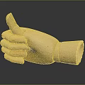 Wooden Hand Model Thumbs Up Pose Decorative Ornament Set For Home Tabletop Decoration