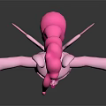 Pink Pony Toy Figure With Wings Mane Tail And Blue Eyes Open Arms