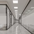 Modern Minimalist Naxin Technology Park Reception Lobby With Elegant Marble Brand Wall And Soft Lighting