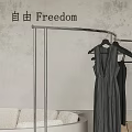 Freedom Themed Clothing Store Interior With Hanging Dresses And Display Racks