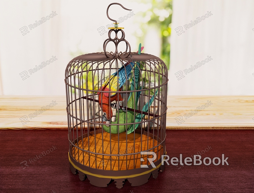 Modern Birdcage Parrot Birdcage model