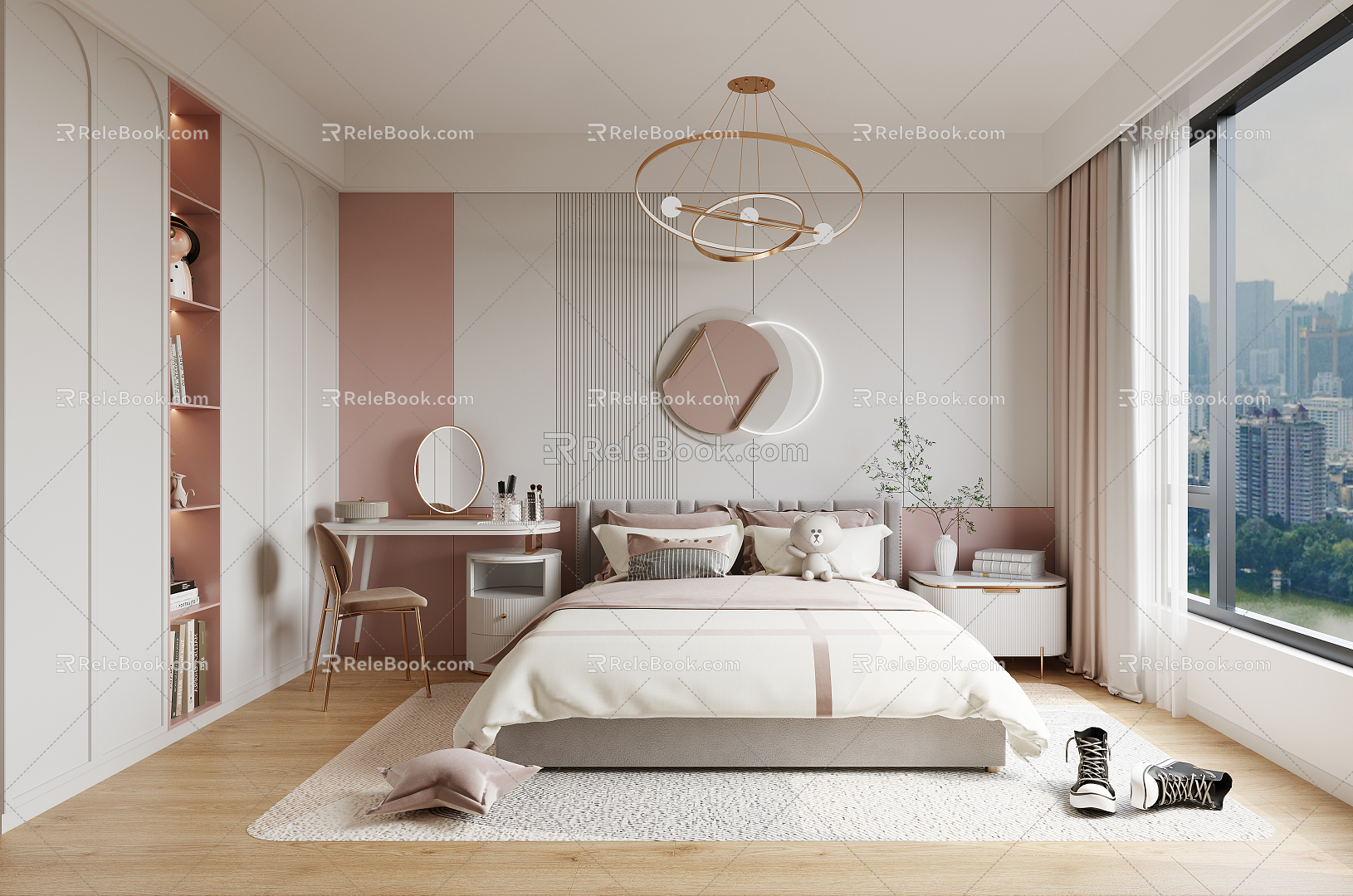 Light Luxury Children's Room Children's Room Daughter Room 3d model