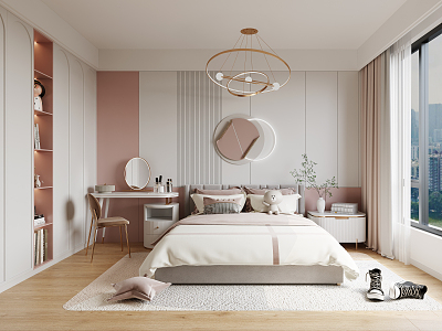 Light Luxury Children's Room Children's Room Daughter Room 3d model