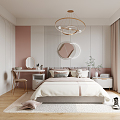 Light Luxury Children's Room Children's Room Daughter Room 3d model