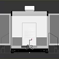 White Food Truck Trailer With Open Doors Steps And Roof Vents