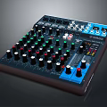 portable synthesizer mixer reverberator tuner mixer mixing equipment 3d model