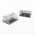Transparent Plastic Storage Organizers With Metal Grid Design For Daily Household Use