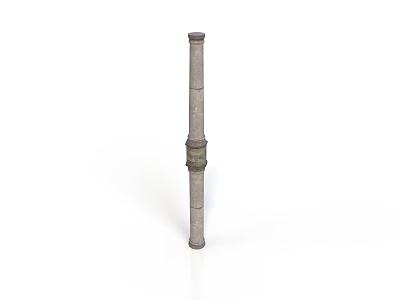 Gray Industrial Mechanical Pipe Equipment With Metallic Surface And Cylindrical Design 3d model