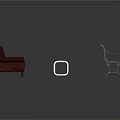 Brown Leather Sofa Blue Ottoman And Wooden Bench With Metal Frame