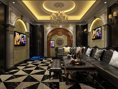 European KTV Business Room 3d model European KTV Business Room 3d model