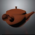Red Modern Teapot With Smooth Surface And Practical Design For Daily Use 3d model