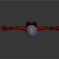 Character In Red Bodysuit With Blue Helmet Outstretched Arms And Holding Airplane Model
