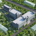 Spacious Modern Industrial Factory Complex With Green Landscaping And Road Network