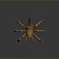 Fierce Game Movie Monster Character with Multiple Legs Sharp Teeth Long Tail and Textured Skin