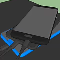 Digital products mobile phone data cable 3d model