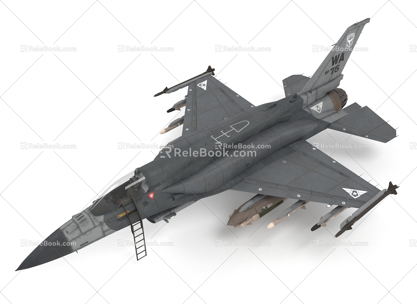 Jet Fighter Aircraft Military Vehicle 3d model